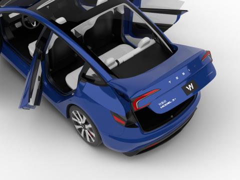 Tesla Model 3 Plus 2026 HQ Modelo 3D