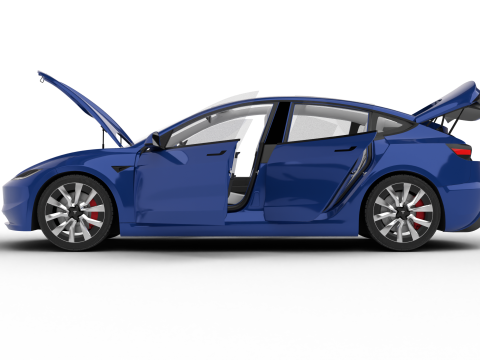 Tesla Model 3 Plus 2026 HQ Modelo 3D