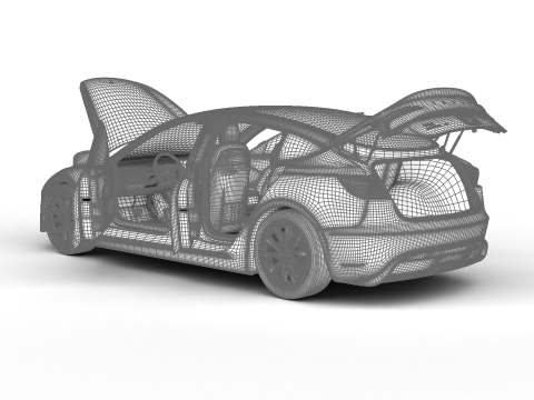 Tesla Model 3 Plus 2026 HQ Modelo 3D