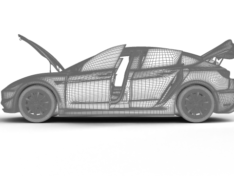 Tesla Model 3 Plus 2026 HQ Modelo 3D