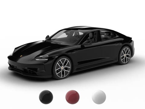 Porsche Taycan Black Edition 2026 3D मॉडल