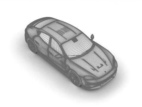 Porsche Taycan Black Edition 2026 3D Model