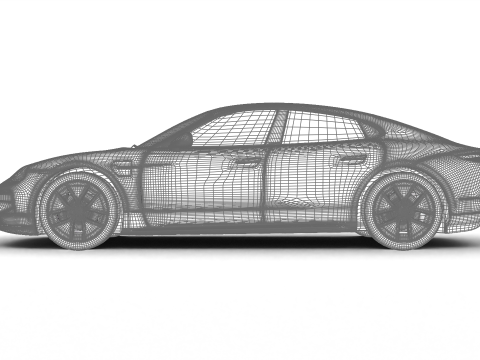 Porsche Taycan Black Edition 2026 3D Модель