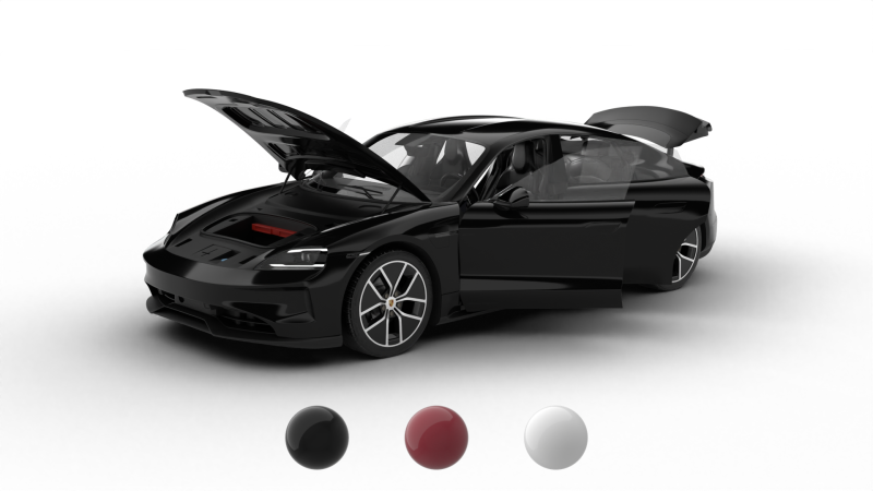 Porsche Taycan Black Edition 2026 HQ 3D Model .c4d .max .obj .3ds .fbx .stl .blend