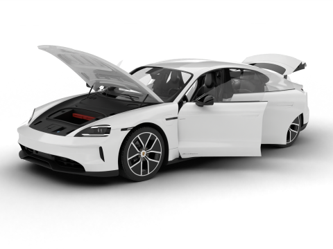 Porsche Taycan Black Edition 2026 HQ 3D Model