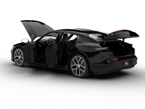 Porsche Taycan Black Edition 2026 HQ 3D Model