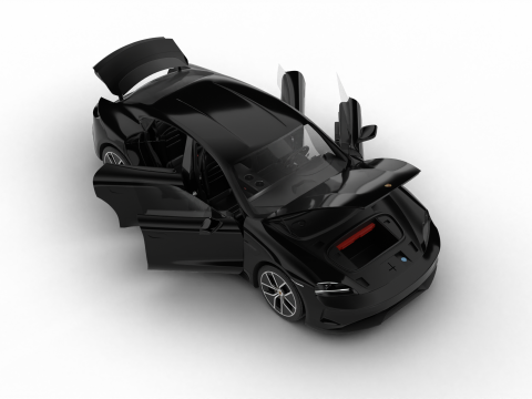 Porsche Taycan Black Edition 2026 HQ 3D Model