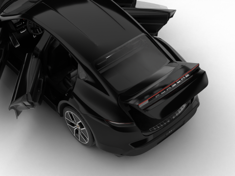 Porsche Taycan Black Edition 2026 HQ 3D Model