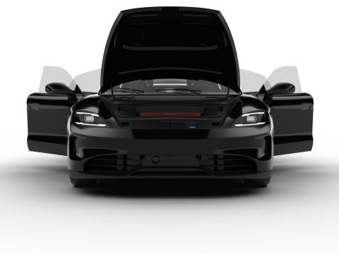 Porsche Taycan Black Edition 2026 HQ 3D Model