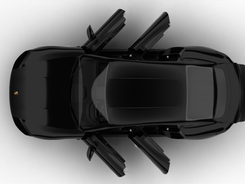 Porsche Taycan Black Edition 2026 HQ 3D Model