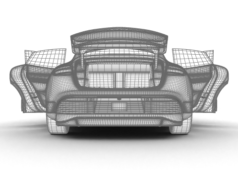 Porsche Taycan Black Edition 2026 HQ 3D Model