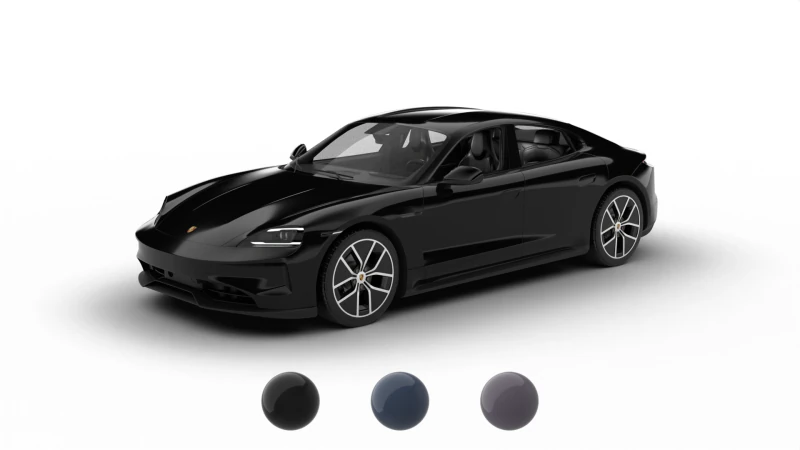 Porsche Taycan 4 Black Edition 2026 3D Model .c4d .max .obj .3ds .fbx .stl .blend 