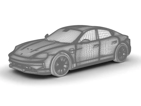 Porsche Taycan 4 Black Edition 2026 3D Model