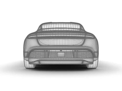 Porsche Taycan 4 Black Edition 2026 3D Model