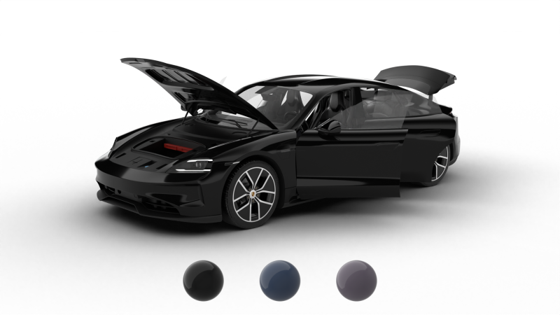 Porsche Taycan 4 Black Edition 2026 HQ Modelo 3D .c4d .max .obj .3ds .fbx .stl .blend