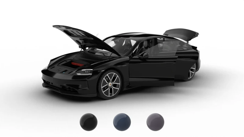 Porsche Taycan 4 Edi&ccedil;&atilde;o Preta 2026 HQ Modelo 3D .c4d .max .obj .3ds .fbx .stl .blend 