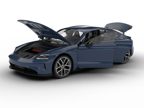 Porsche Taycan 4 Black Edition 2026 HQ Modelo 3D