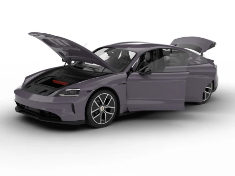 Porsche Taycan 4 Edi&ccedil;&atilde;o Preta 2026 HQ Modelo 3D