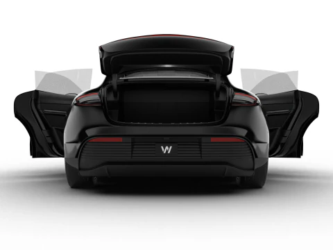 Porsche Taycan 4 Edi&ccedil;&atilde;o Preta 2026 HQ Modelo 3D