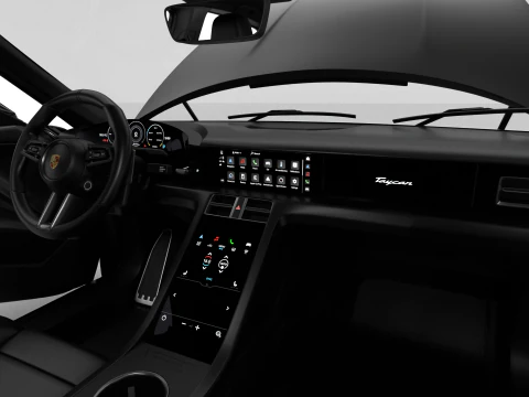 Porsche Taycan 4 Edi&ccedil;&atilde;o Preta 2026 HQ Modelo 3D