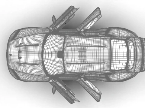 Porsche Taycan 4 Edi&ccedil;&atilde;o Preta 2026 HQ Modelo 3D