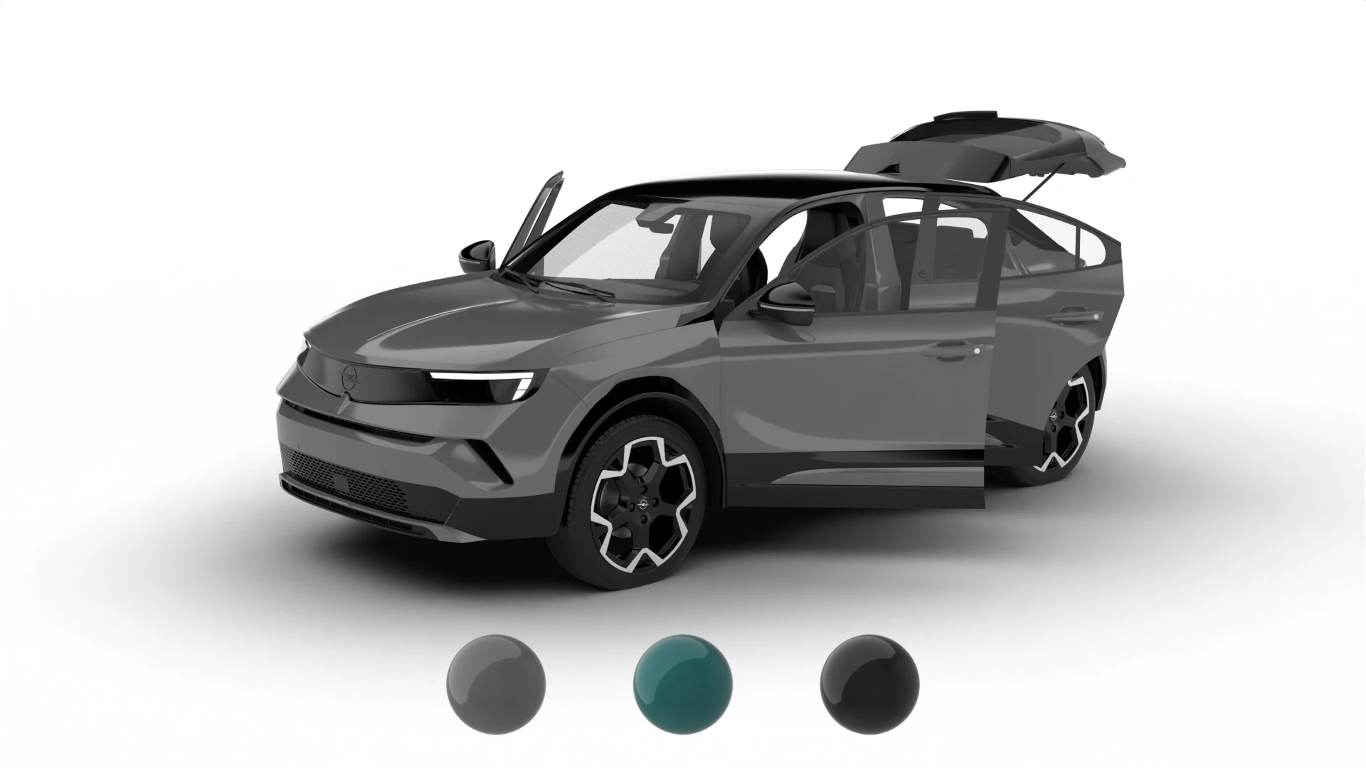 Opel Mokka Hybrid 2025 HQ 3D Model .c4d .max .obj .3ds .fbx .stl .blend 