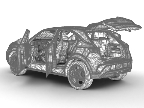 Opel Mokka Hybrid 2025 HQ 3D Model