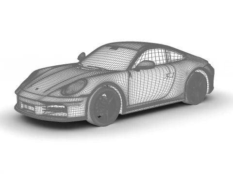 Porsche 911 Carrera T Club Coupe 2026 3D Model