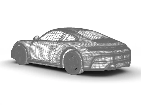Porsche 911 Carrera T Club Coupe 2026 3D Model
