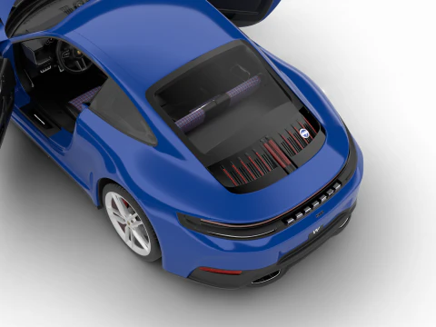 Porsche 911 Carrera T Club Coupe 2026 HQ 3D Модель