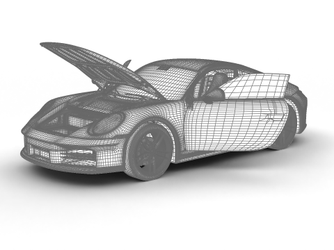 Porsche 911 Carrera T Club Coupe 2026 HQ 3Dモデル