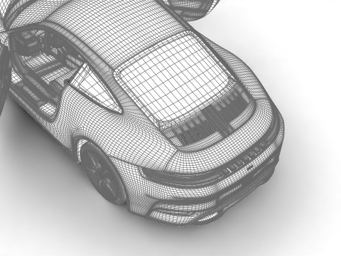 Porsche 911 Carrera T Club Coupe 2026 HQ 3Dモデル