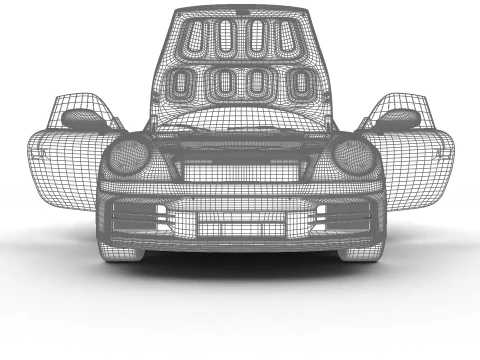 Porsche 911 Carrera T Club Coupe 2026 HQ 3D Модель
