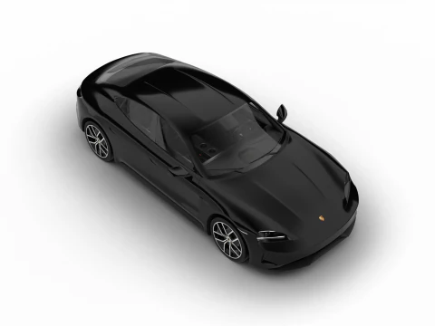 Porsche Taycan 4S Black Edition 2026 3D Model