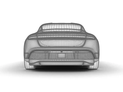 Porsche Taycan 4S Black Edition 2026 3D Model