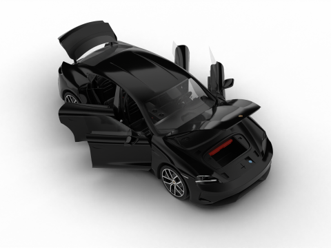 Porsche Taycan 4S Black Edition 2026 HQ 3D Modell