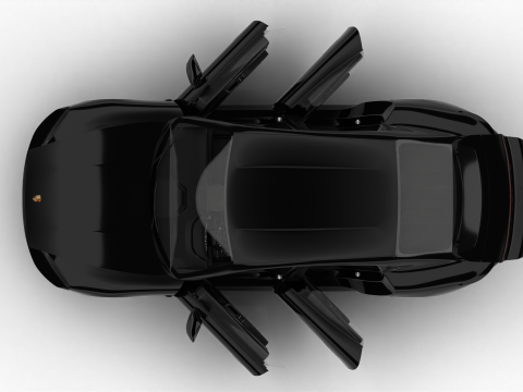 Porsche Taycan 4S Black Edition 2026 HQ 3D Modell