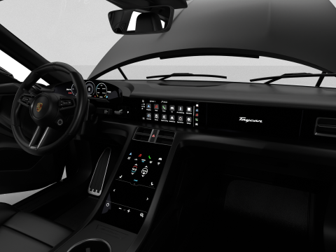 Porsche Taycan 4S Black Edition 2026 HQ 3D Modell