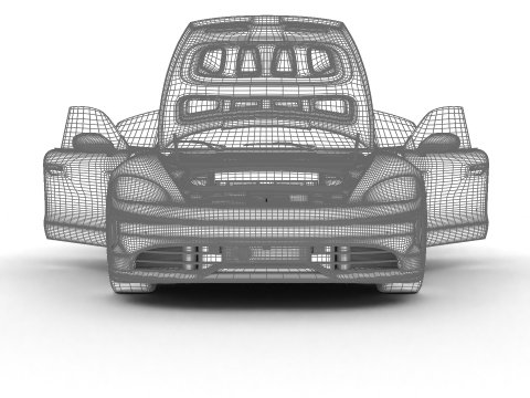 Porsche Taycan 4S Black Edition 2026 HQ 3D Modell