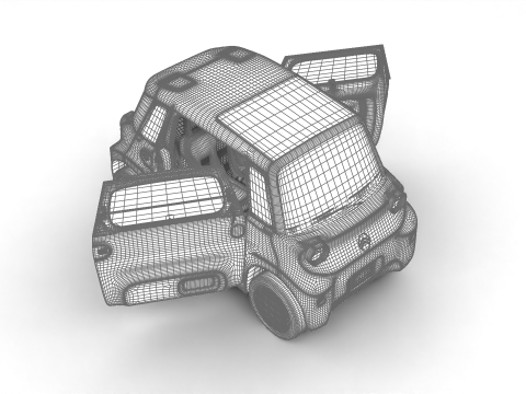 Citroen Ami 2025 HQ 3Dモデル