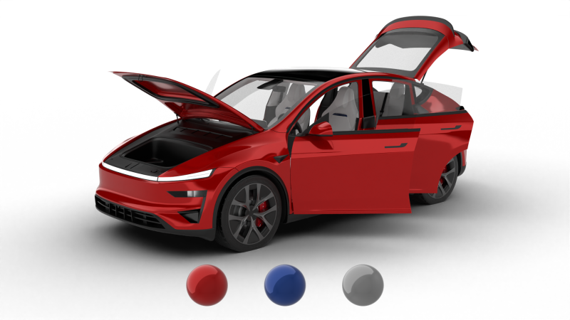 Tesla Model Y Perfomance 2026 HQ 3D Модель .c4d .max .obj .3ds .fbx .stl .blend 