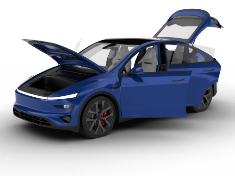 Tesla Model Y Perfomance 2026 HQ 3D Модель