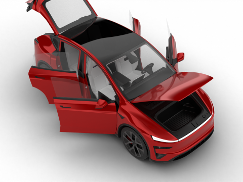 Tesla Model Y Perfomance 2026 HQ 3D Модель