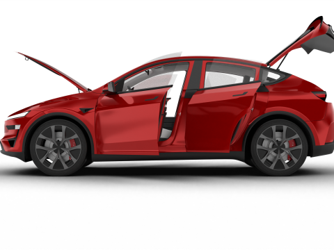 Tesla Model Y Perfomance 2026 HQ 3D Модель