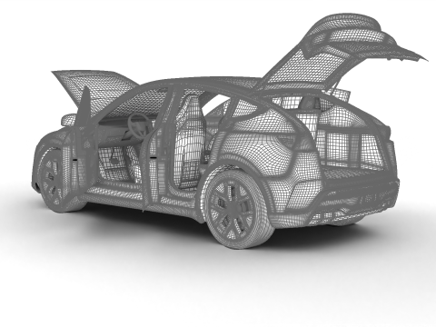 Tesla Model Y Perfomance 2026 HQ 3D Модель