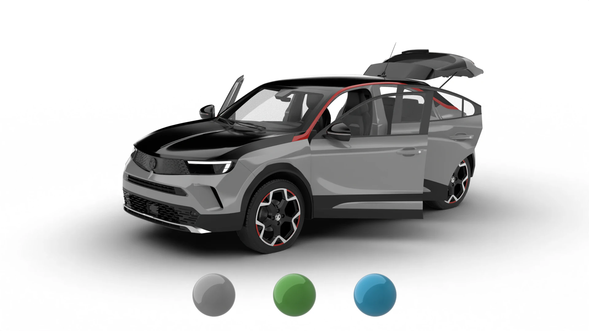 Vauxhall Mokka 2021 HQ 3D Model .c4d .max .obj .3ds .fbx .stl .blend 