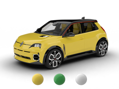 Renault 5 E-Tech 2025 3D Модель