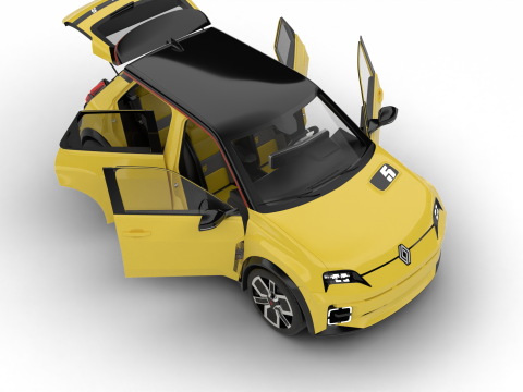 Renault 5 E-Tech 2025 HQ 3D Model