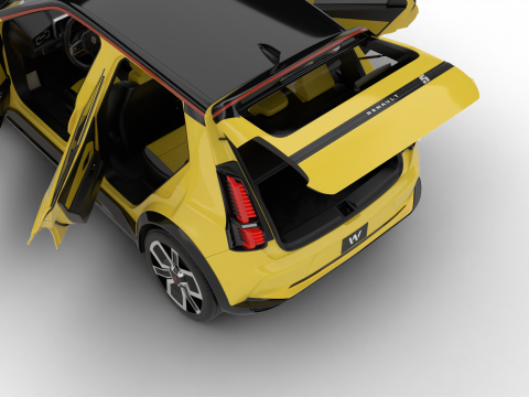 Renault 5 E-Tech 2025 HQ 3D Model
