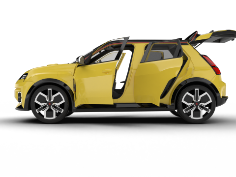 Renault 5 E-Tech 2025 HQ 3D Model